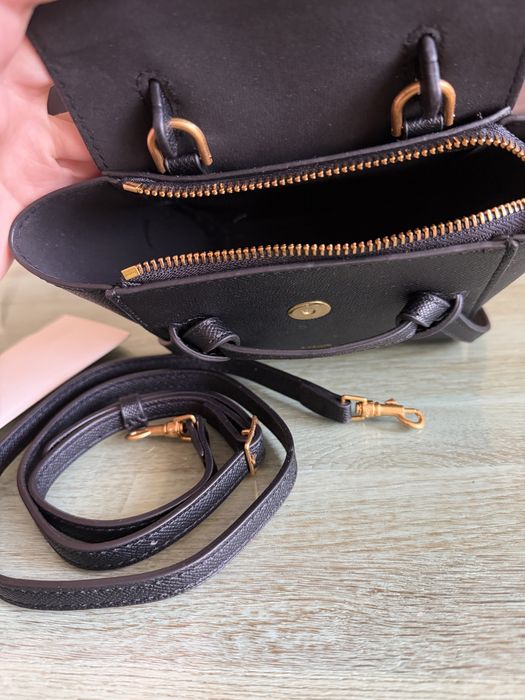 Celine кожена черна чанта