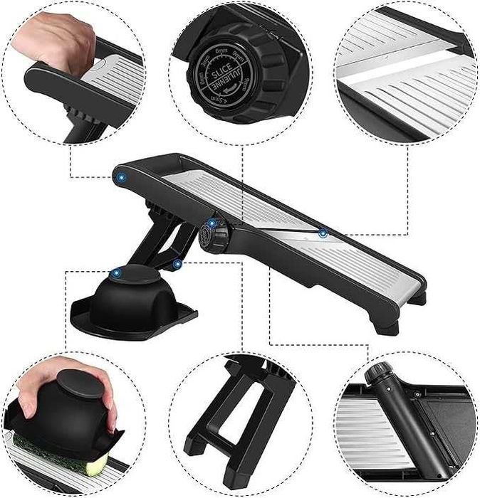 Професионално ренде за зеленчуци Milcea Mandoline Slicer 3 в 1