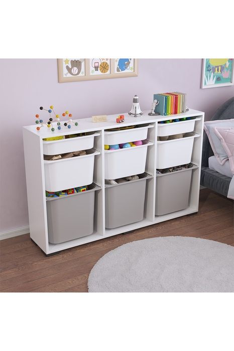 Шкаф за съхранение, Етажерка за играчки с 9 кошници Промо!