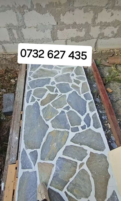 Piatră de munte pentru pavaj și placări – Material + Manoperă