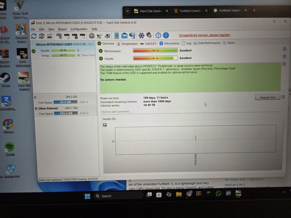 Laptop gaming :Lenovo ideapad gaming 15ach6