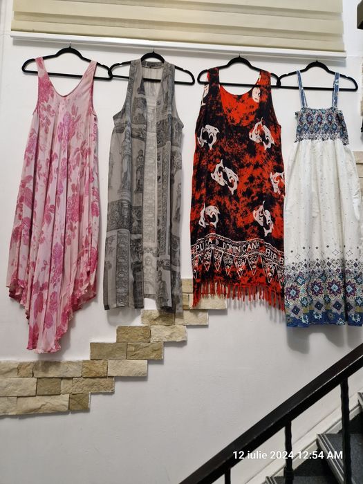 Rochii lungi de vara, bumbac si voal