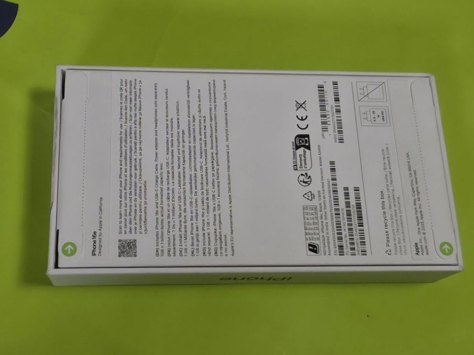 ЗАПЕЧАТАН 128GB iPhone 16e | 16 е Yettel Гаранция 2029г. Black