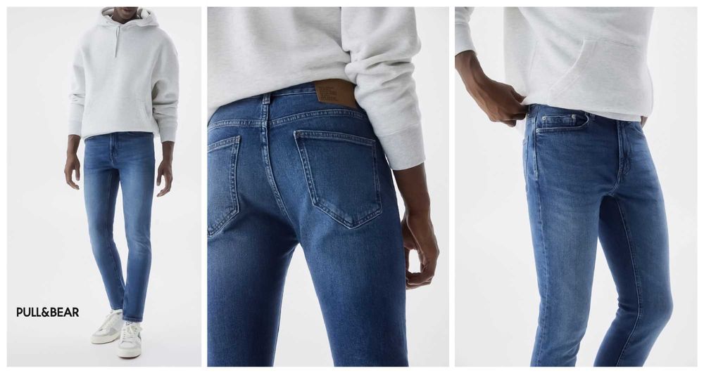 Slim джинсы от испанского бренда PULL&BEAR 2025