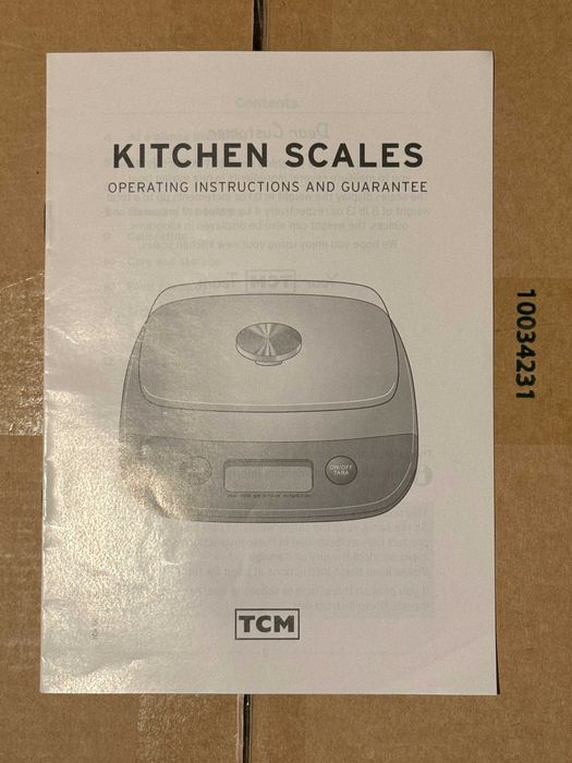 Бижутерска кухненска везна TCM Германия + книжка - за резервни части