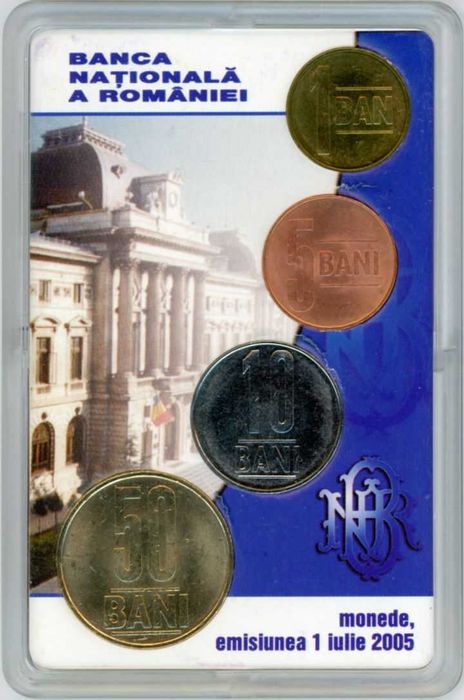 Monede BNR PROOF 50 bani - 2019 si 2021 si Set monetarie leu nou 2005