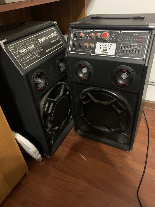Boxe sistem 1500w karaoke cu microfon