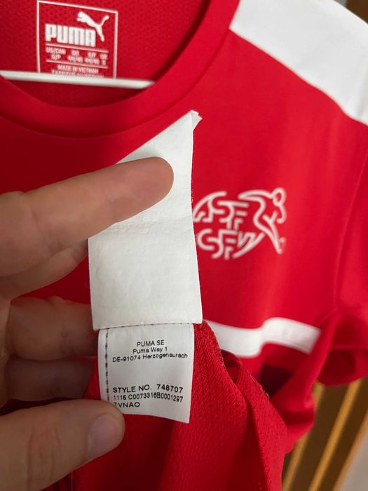 Tricou fotbal Elveția Puma training S original roșu Switzerland