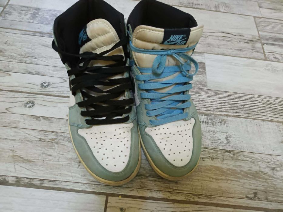 Nike Air Jordan високи маратонки – бяло/синьо/черно