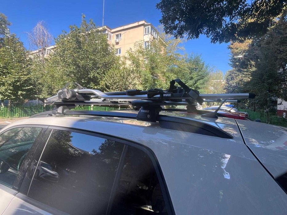 Bare transversale Thule WingBar Evo negru 118 cm, VW T-Cross cu rails