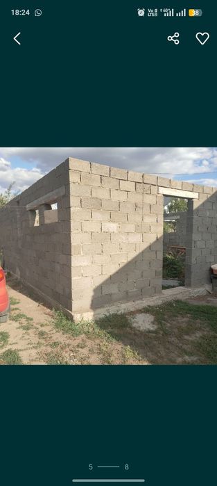 Жер 10.соток,не достроенный Дом