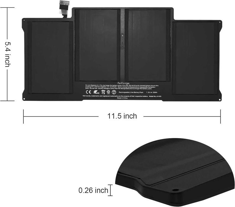 Батерия  за Apple MacBook Air 13 7200mAh (55Wh), 4 клетки Li-ion 7.6V