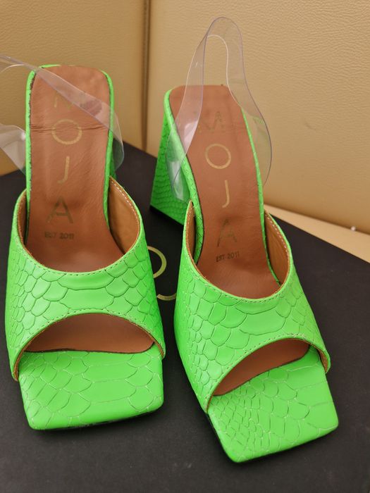 Sandale din piele naturala verde Malibu