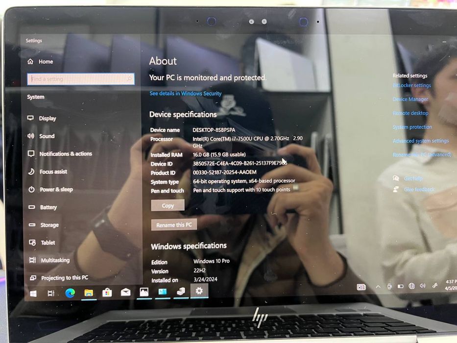 Hp Elitebook 360 ekran sensor ips narxi arzon