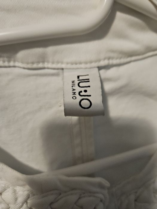 Оригинално дънково дамско яке lui jo бял цвят