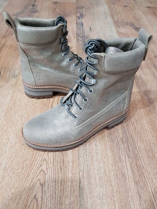 Superbe ghete dama TIMBERLAND EarthKeepers originale noi ed.limitata piele naturala metalizata marime 41