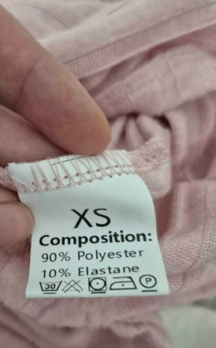 Bolero/cardigan roz pudrat scurt – mărime XS, cu nastuir
