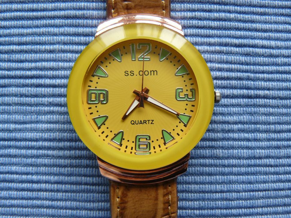 CEAS DAMA "SS.COM" CS 02 -2M ,mecanism quartz,curea silicon si piele e