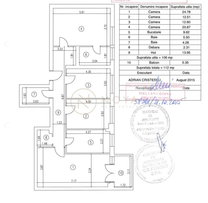 Apartament 34 camere Laguna Residence Aviatiei 107mpu