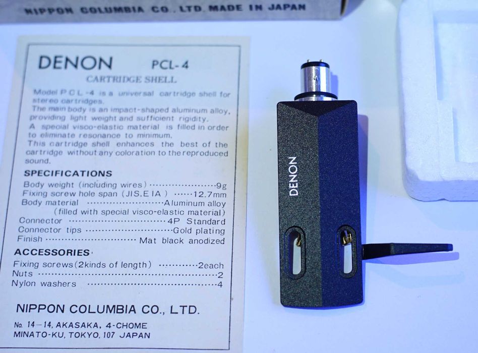 Denon PCL 4 headshell suport doza pick-up NOU in cutie