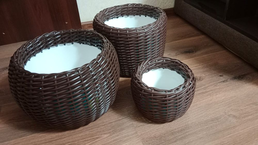 Кашпо из ротанга