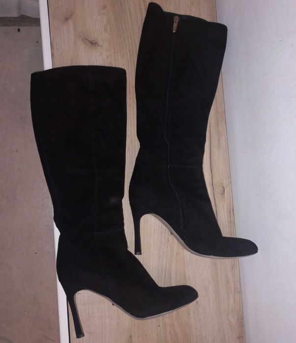 Cizme de piele întoarsă naturală