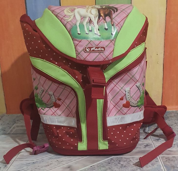 Ергономична раница за училище за момиче със спортен сак и несесер-Herl