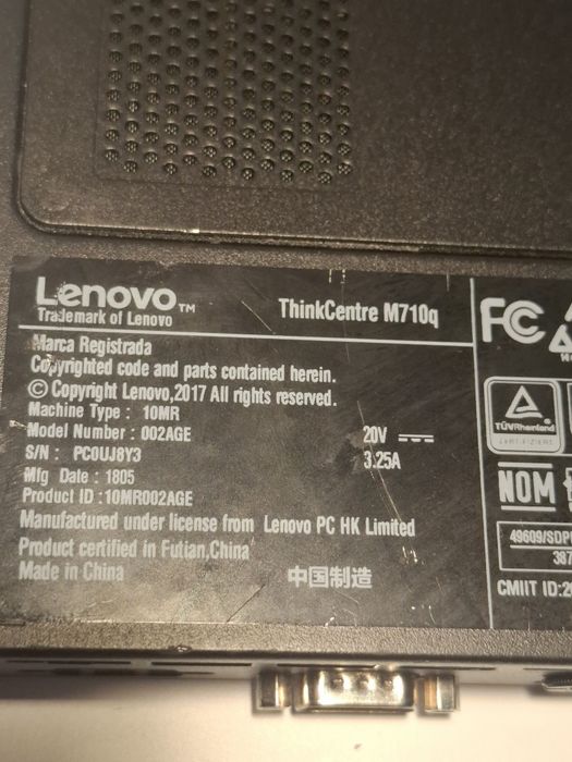 Mini pc lenovo i3 7100t ,ssd128g