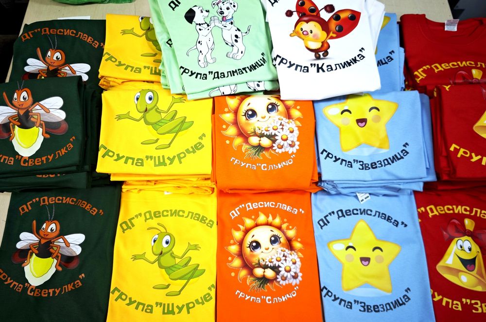 Тениски за деца - групи с печат и име