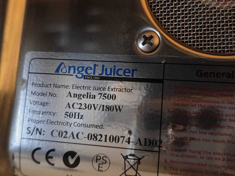 Двувалова студенопресоваща сокоизтизсквачка - Angel 7500 - висок клас