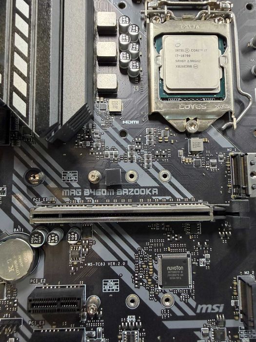 Procesor intel i7 10700 + placa de baza msi mag b460m