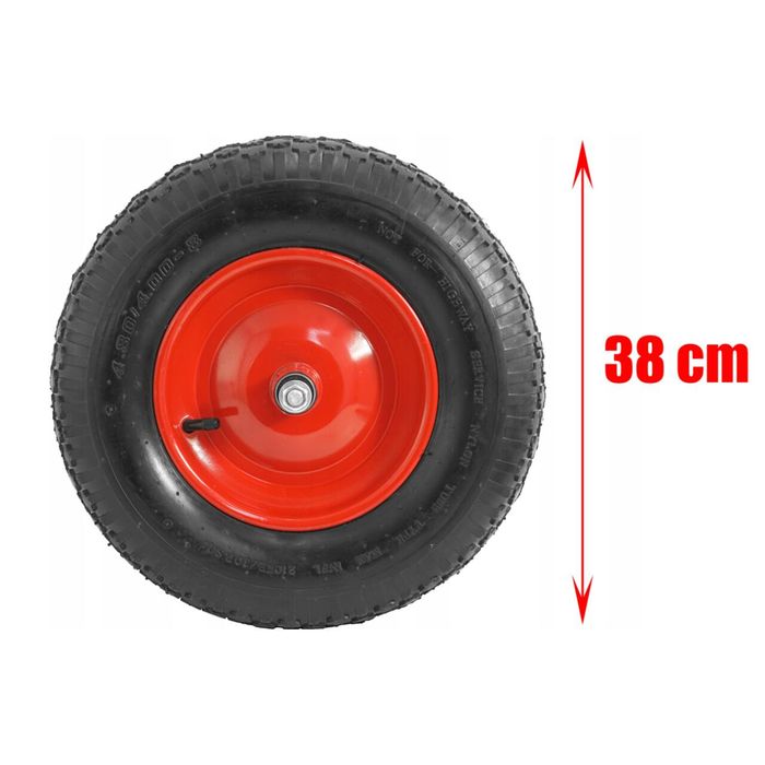 Roata pentru roaba, carucior 380 x 93, ax 1 mm, janta 220mm, Verke