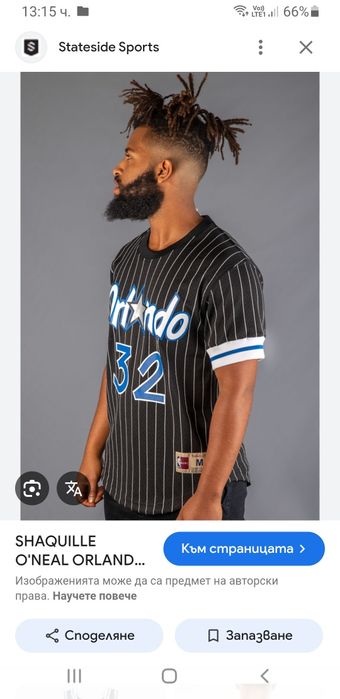 Mitchell & Ness NBA Shaquille O Neal Magic НОВО ОРИГИНАЛ Мъжка Тениска