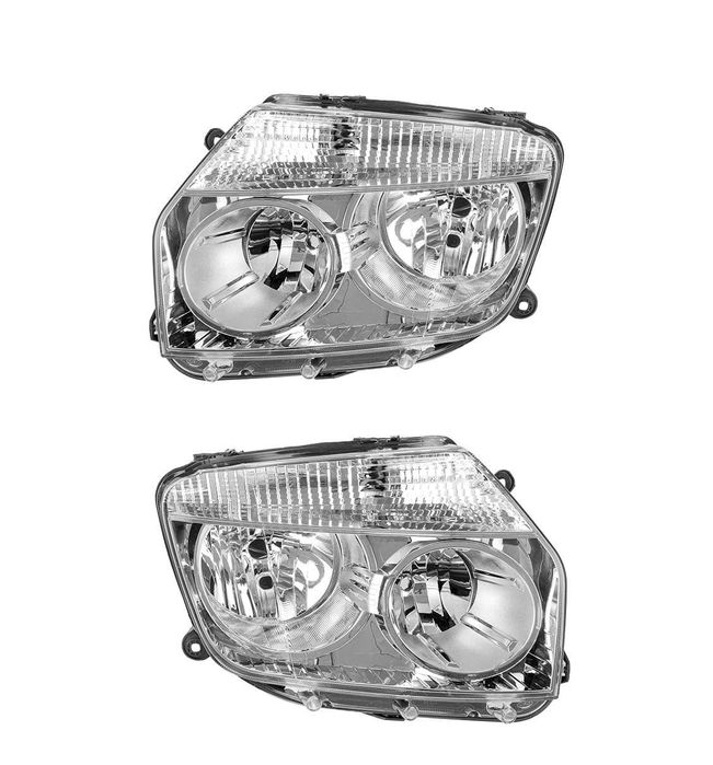 Фарове Фар Дачия Дъстър / DACIA DUSTER  2010-2013 ръчно рег.  ХРОМ