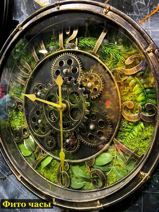 Фито стена и фито часы. Искусственные растения и деревья