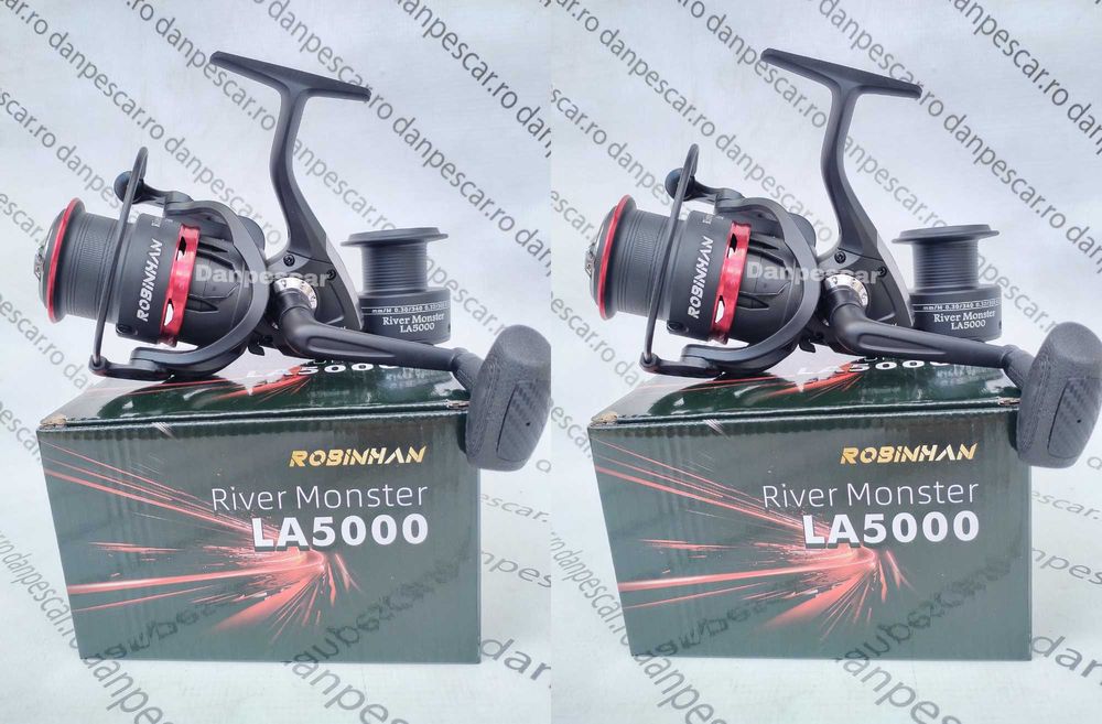 SET 2 Mulinete Feeder ROBINHAN RIVER MONSTER LA5000 tambur Long Cast