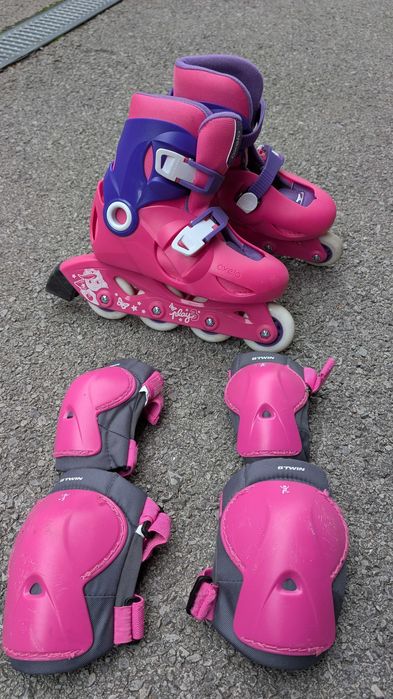 Детски ролери Oxelo PLAY 3, розово/лилаво Номер EU 30-32