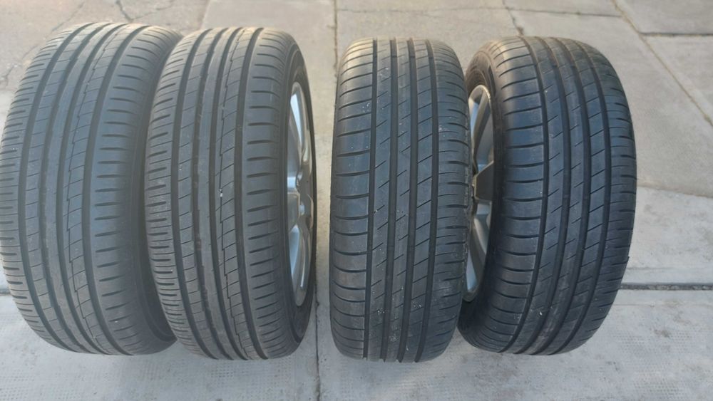 anvelope si jante opel 205/55/16 , 2 anvelope goodyear si 2 yokohama dot 2018 ,profil 6 mm.