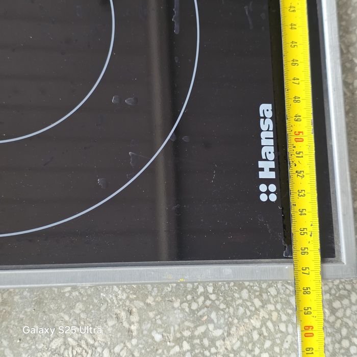 Geam plită vitroceramică HANSA cu ramă inox