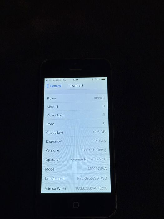 iPhone 5 Black iOS 8.4.3