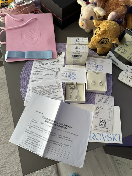 Колие с обеци Swarovski