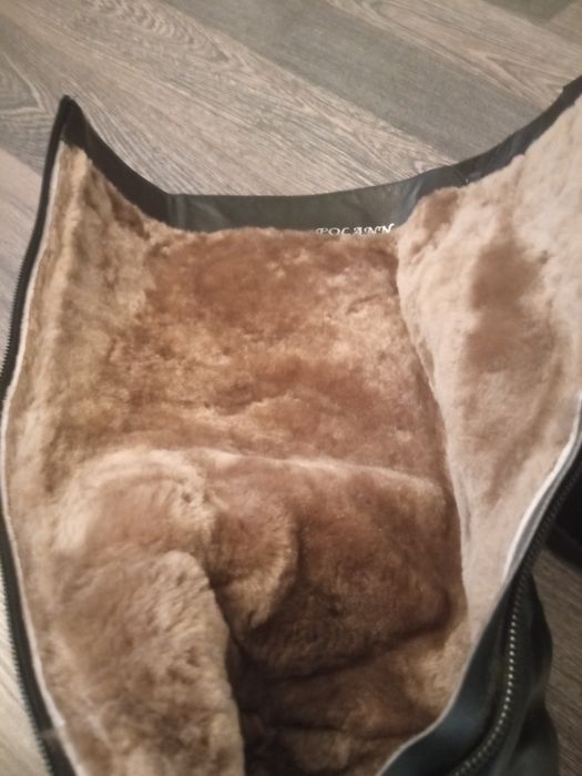 Сапоги кожа ,цигейка