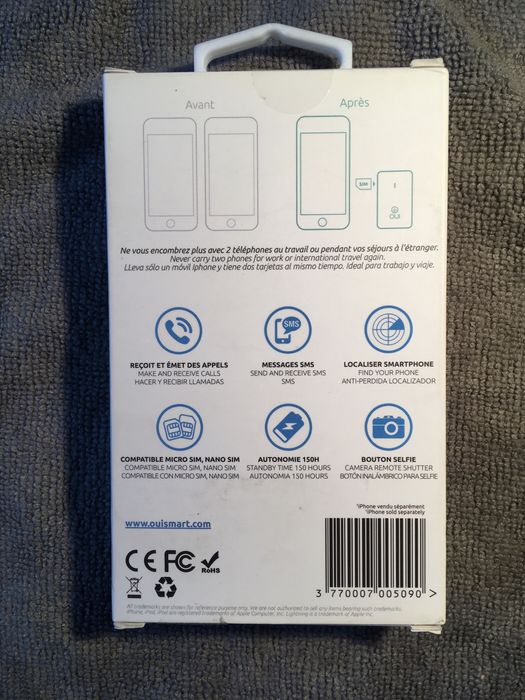 Adaptor dual-sim cu bluetooth pentru IPhone