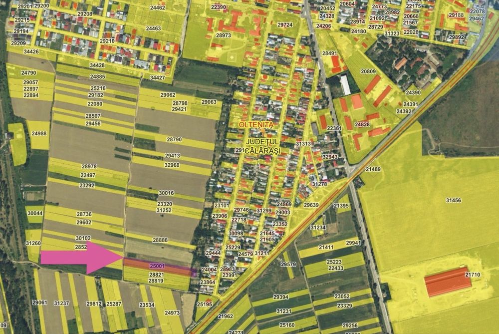 Teren intravilan 2.500mp în oraș
