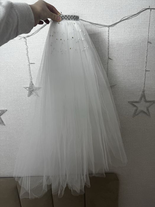 Фата свадебная белая