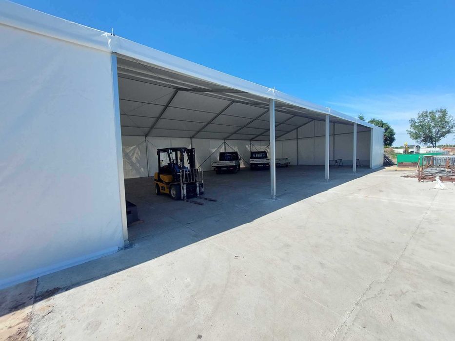 Cort tip depozit structura din aluminiu foarte rezistent 15x25x4(6,5)m