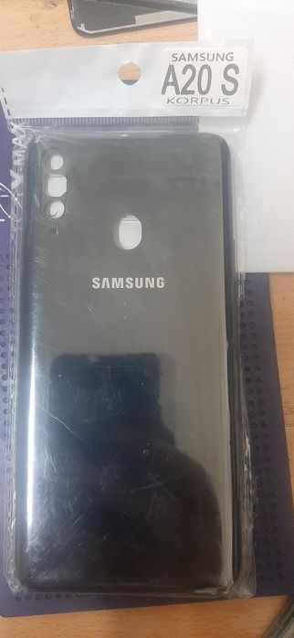 Корпус самсунг А20S новый с скайнер отпечатка пальци и средьный ареген