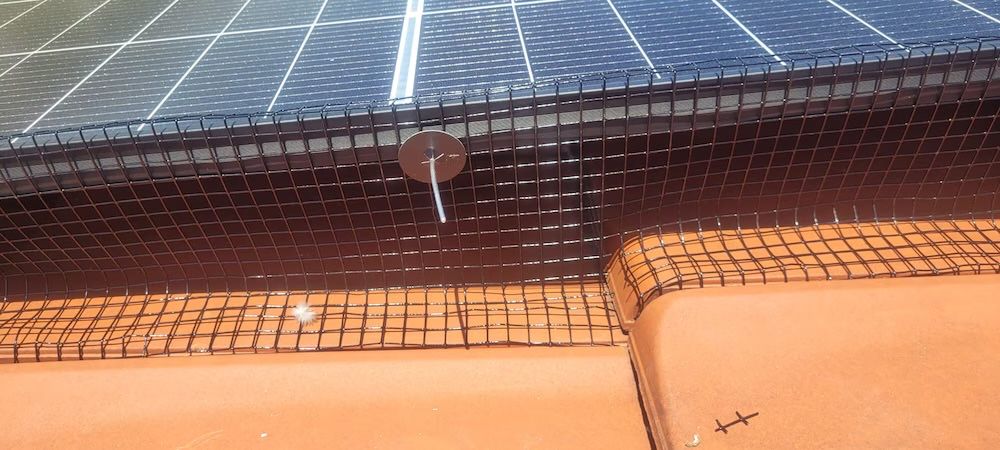 Montaj plasa protectie panouri fotovoltaice
