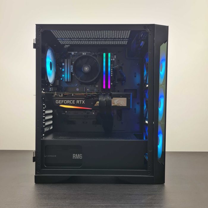 Компютър За Игри! RTX 5060, AMD Ryzen 5 5600, SSD 500GB, 16 RAM