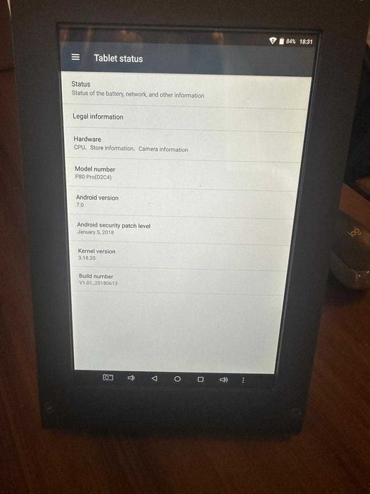 Tableta Teclast / meniu bar/restaurant